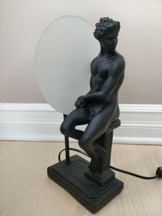 Art Deco Style Modern Nude Male Man Table Lamp Moon Masculine Model Nightlight 2