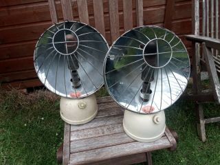 Two Vintage Bialaddin Bowl Fire Heaters