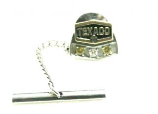 2 Texaco Service Award Pin,  10k W/ Chain And 14k 20 Year Service Award Pin