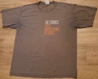 The Strokes First Impressions Of Earth Promo T - Shirt 2006 Vintage Size L
