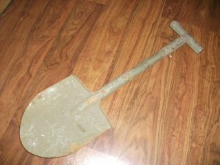 Wwi Us Army Wooden T - Handle Trench Shovel Collectible Militaria