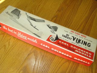 Vintage Carl Goldberg Viking Balsa Model Airplane Kit Extra Decals