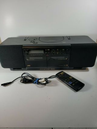 Jvc Rc - B1 Portable Stereo Boombox Radio Cd Dual Cassette Vtg,