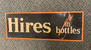 Rare Early 30s Hires Rootbeer Soda Sign Advertising