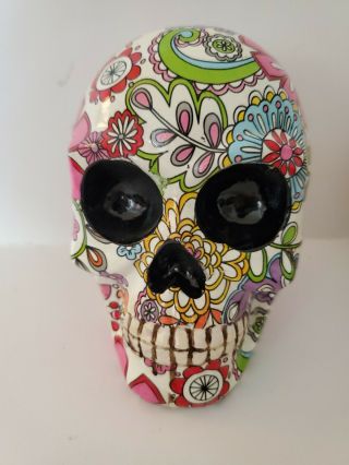 5 " Sugar Skull Decoration,  Dod,  Dia De Los Muertos,  Day Of The Dead Candy Skull