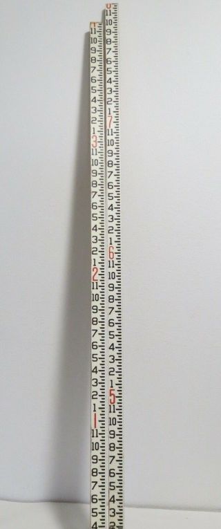 Surveyors Vintage Surveying Grade Rod With Rod 8 Foot