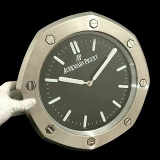 Audemars Piguet Dealers Display Wall Clock Steel Case Black Dial Qartz Movement 3