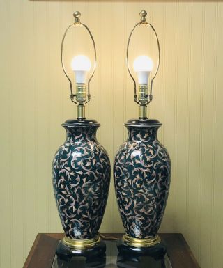 Gorgeous Vintage Frederick Cooper Of Chicago Urn Style Table Lamps