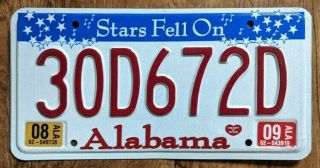 Stars Fell On Alabama 2009 License Plate 30d672d