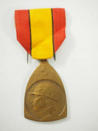 Wwi Belgian Commemorative War Medal 1914 - 1918