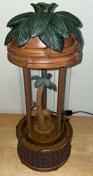 Vintage Cheyenne Elephant Palm Tree Oil Rain Drip Motion Lamp