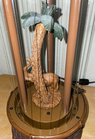 Vintage Cheyenne Elephant Palm Tree Oil Rain Drip Motion Lamp 3