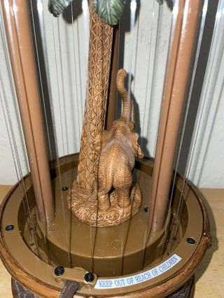 Vintage Cheyenne Elephant Palm Tree Oil Rain Drip Motion Lamp 4