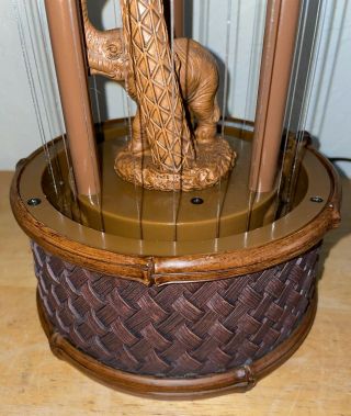 Vintage Cheyenne Elephant Palm Tree Oil Rain Drip Motion Lamp 5