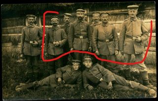 Wwi German Postcard,  Saxony Infantry Soldiers In Field Gray,  8/1917