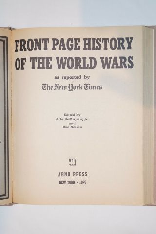Ww1 Ww2 Us British German Front Page History Of The World Wars Reference Book