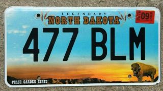 Expired North Dakota License Plate 477 - Blm Black Lives Matter