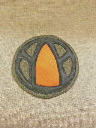 Wwi Us Army 89th Division Signals Patch Wool Aef