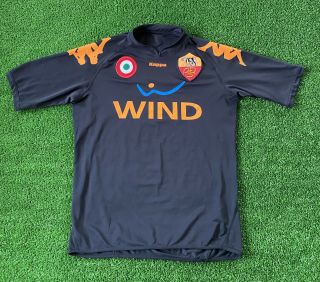 2007 - 2008 As Roma Asr Football Jersey Shirt Third 3rd Home Wind Kappa Soccer Vtg