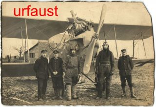 German Wwi Pilot Aviator Borchert With Aircraft 1916 Photo