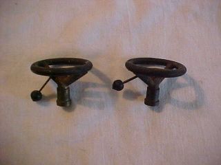 Pair 1870 Round Gas Light Fixture Mechanical Electrical Starter Ignitor Burner