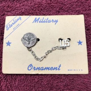 Sterling Silver Ww1 Era Army Us Air Service Pilot Sweetheart Double Lapel Pin