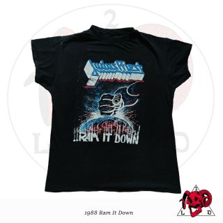 1988 Judas Priest - " Ram It Down " European Tour Shirt Saxon Maiden Motorhead