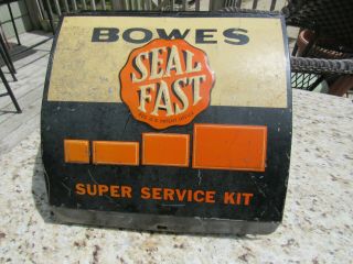 Vintage 1926 Bowes Seal Fast Tire Repair Kit Dealer Display Cabinet