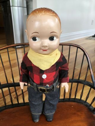 Vintage Buddy Lee Doll Cowboy Riders Denim Jeans Advertising Union Made