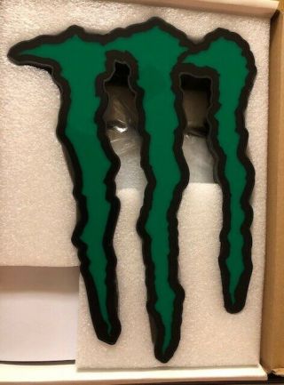 Monster Energy Led Claw Sign Nib " Unlock The Vault " 807873