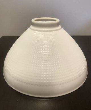 Vintage Torchiere Milk Glass Floor Lamp Shade Corning 82416 10” Waffle