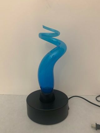 Lumisource - Blue Swirl Plasma Lamp Light - Glass Art - Electra Party Light