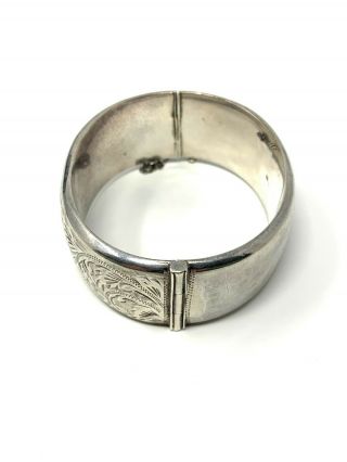 Heavy Vintage C1975 Sterling Silver 925 Ladies Bangle Bracelet 35g 831 3