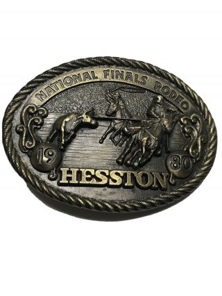 1980 Hesston National Finals Rodeo Belt Buckle Limited Sixth Edition Collectors