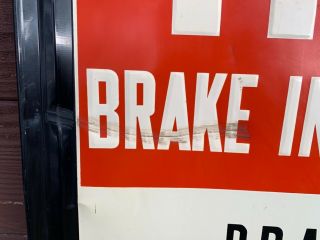 Grey - Rock Vintage Brake Inspection Metal Sign 2