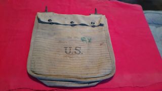 Rare U.  S.  World War I Grenade Bag 1918 Dated