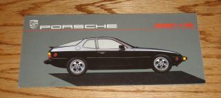 1987 Porsche 924 S Foldout Sales Brochure 87