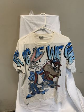 Vintage Looney Tunes Tshirt Ask Us If We Care/tough Guys Freeze
