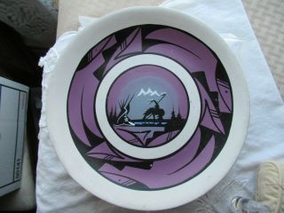 Navajo Pottery Native American Indian Decorative Plate Signed Dinah Z 9 "