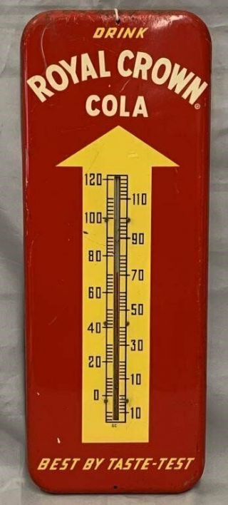 Vintage Drink Royal Crown Rc Cola Thermometer 25 1/2 " Donasco 1954 Exc Cond