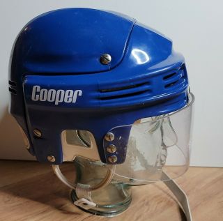 Vintage Cooper Hh 3000 M Blue Hockey Helmet Medium