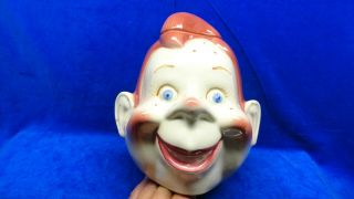 Vintage Howdy Doody Ceramic Cookie Jar Red Hair Freckles Boy Head 1950 