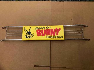 Everybody Loves Bunny Bread Adjustable Ends Advertising Store Door Push Bar