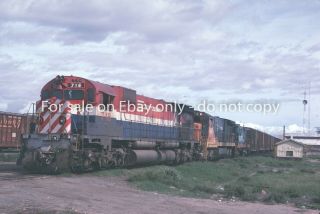 Fnm M630 718 (former Bc Rail Mlw) Leading Train - - Scene - Mexico 1995