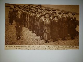 Women Secretaries Ymca Y.  M.  C.  A.  France 1919 Ww1 World War 1 Picture