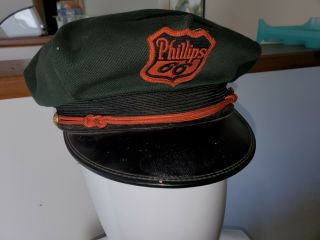 Vintage Phillips 66 Service Station Attendant Hat Gas Oil Soda Cola Employee