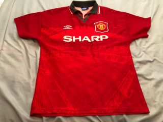 Medium Umbro Vintage Manchester United 94/95 Old Trafford Home Shirt.