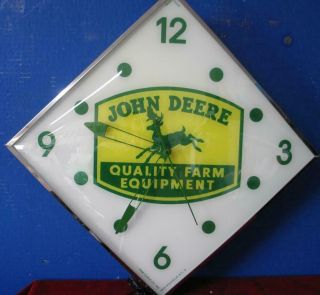 John Deere Pam Style Lighted Advertising Clock