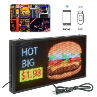 27 " X 14 " Display Full Color P5 Led Sign Programmable Scrolling Message