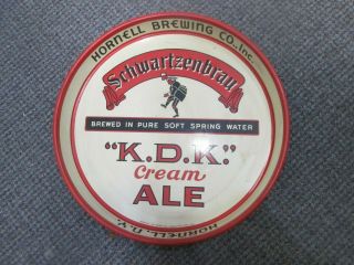 Vintage Schwartzenbrau Kdk Cream Ale Tray Hornell Brewing Company